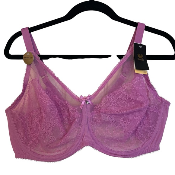 Wacoal Retro Full Figure‎ Underwire Lace Bra NWT Size 44DD - Picture 1 of 5